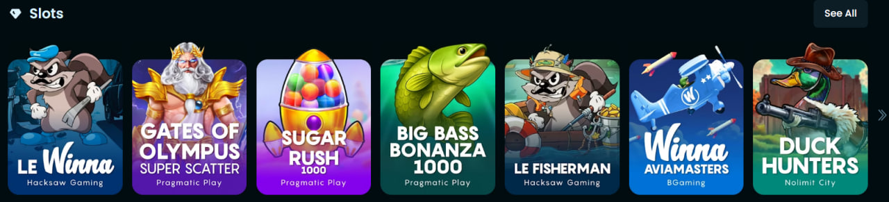 Selezione di giochi — Winna casino